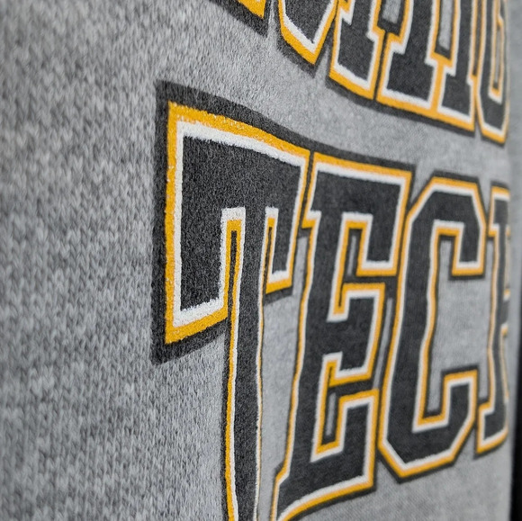 J. America Mega Crew Michigan Tech Logo Grey Crew Neck Medium Unisex - Picture 7 of 7